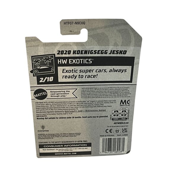 Hot Wheels 2020 Koenigsegg Jesko Orange HW Exotics Supercar 1:64 Diecast - Picture 6 of 6